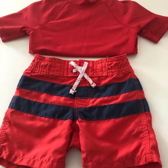 Swim Trunks and Rash Guard - Picture 1 of 3